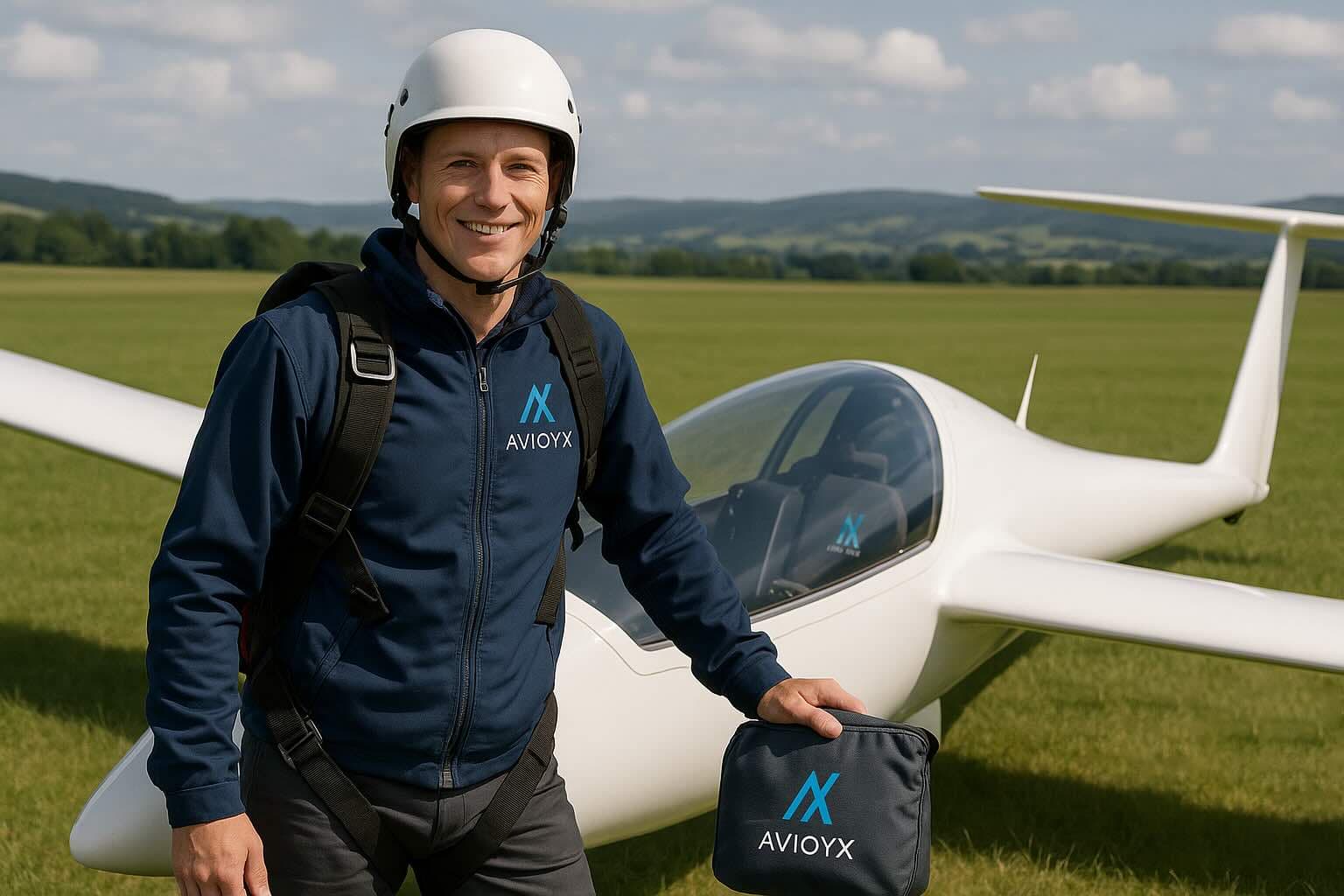 Glider soaring high